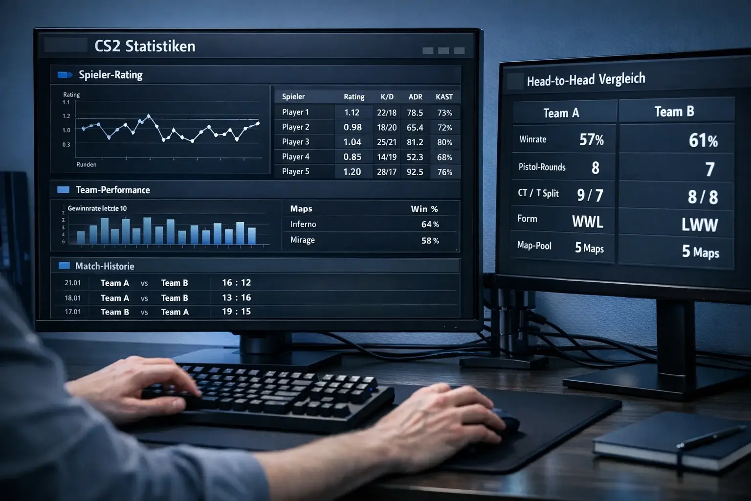HLTV Statistiken für CS2 Wetten: Datenquellen und Analyse-Methoden