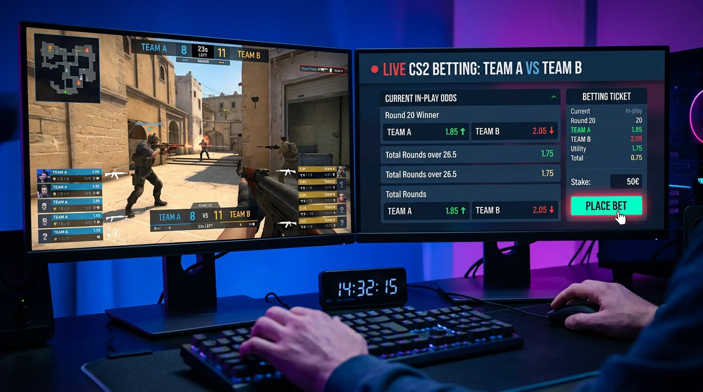 CS2 Live Wetten: Strategien für In-Play-Wetten